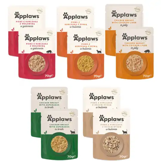 Promocja APPLAWS Cat Kurczak MIX w galaretce i bulionie - mokra karma dla kota - 10x70g