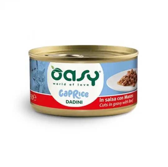 OASY Caprice Cuts in gravy with Beef - mokra karma dla kota - 85g Obniżka ceny