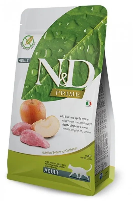 FARMINA N&D Prime Boar & Apple Adult - sucha karma dla kota - 5kg Promocja