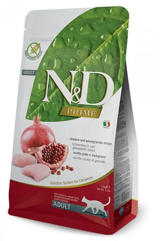 FARMINA N&D Prime Chicken & Pomegranate Adult - sucha karma dla kota - 1,5kg Nowość