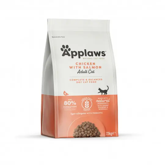 Bestseller APPLAWS Kurczak i łosoś - sucha karma dla kota - 7,5kg