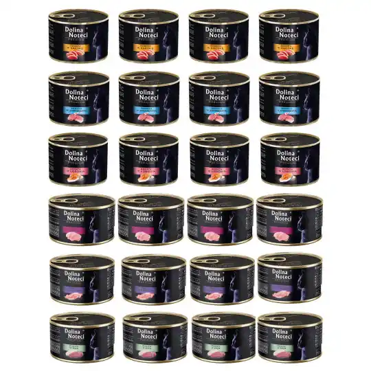 Dostępne od ręki DOLINA NOTECI Premium Bogata MIX smaków - mokra karma dla kota - 24x185g