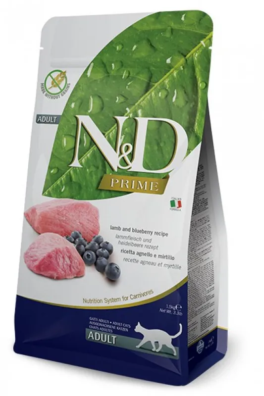 Nie przegap FARMINA N&D Prime Lamb & Blueberry Adult - sucha karma dla kota - 1,5kg
