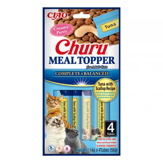 INABA Churu Meal Topper Tuńczyk z przegrzebkami - przysmak dla kota - 4x14 g Cena promocyjna