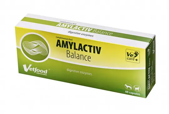 Ostatnia szansa VETFOOD Amylactiv Balance - suplementy dla psa i kota - 60szt.