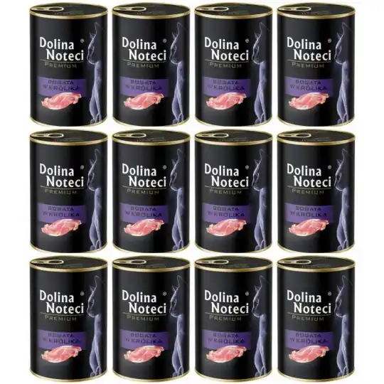 Oferta limitowana DOLINA NOTECI Premium Bogata w królika - mokra karma dla kota - 12x400g