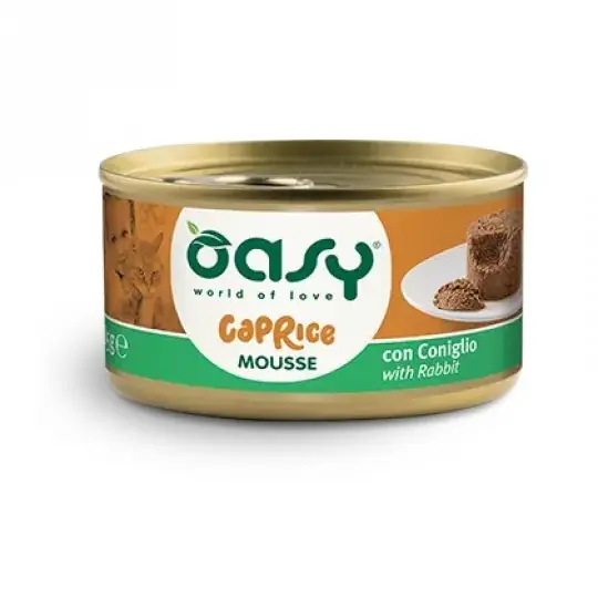 OASY Caprice Mousse Królik - mokra karma dla kota - 85g Tani