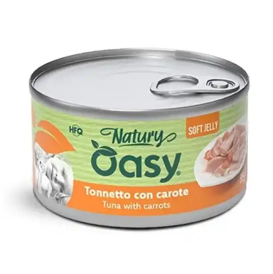 Wyjątkowa oferta OASY Natury Soft Jelly Tuna with carrots - mokra karma dla kota - 150g