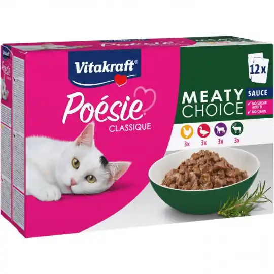 Premium VITAKRAFT Poésie Classique Meaty choice Box - mokra karma dla kota - 12x85 g
