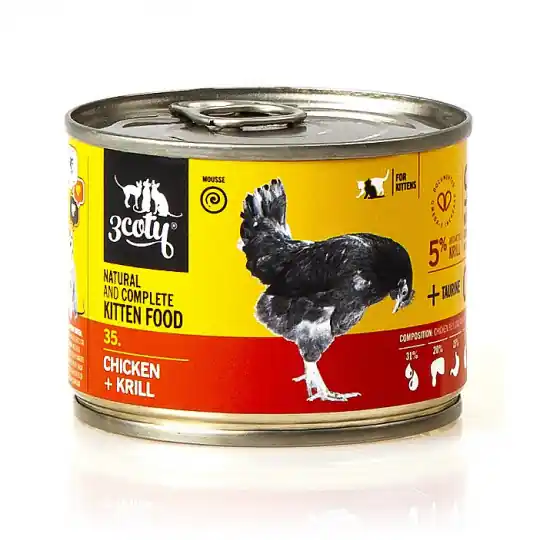 3COTY 35. Kurczak i kryl (kocięta) Mono - mokra karma dla kota - 180g Dodaj do koszyka