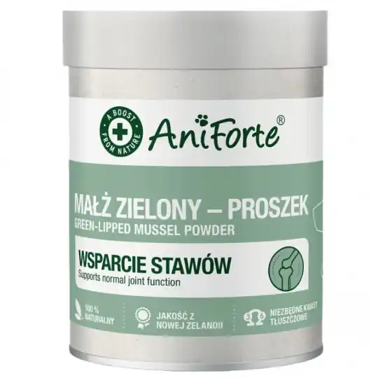 ANIFORTE Małż zielony Wsparcie stawów - suplementy dla psa i kota - 100g Tylko do końca tygodnia