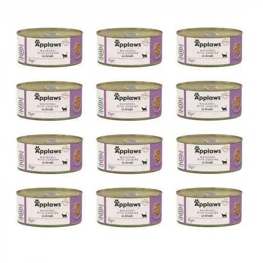 APPLAWS Makrela i sardynki w rosole - mokra karma dla kota - 12x70g Oferta