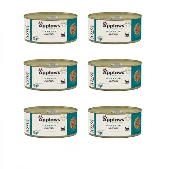 APPLAWS Ocean Fish in Broth - mokra karma dla kota - 6x70g Szybka wysyłka