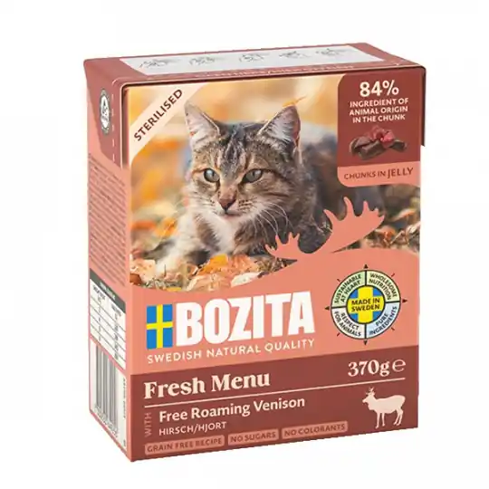 BOZITA Fresh Menu Sterilised Dziczyzna - mokra karma dla kota - 370g Okazja