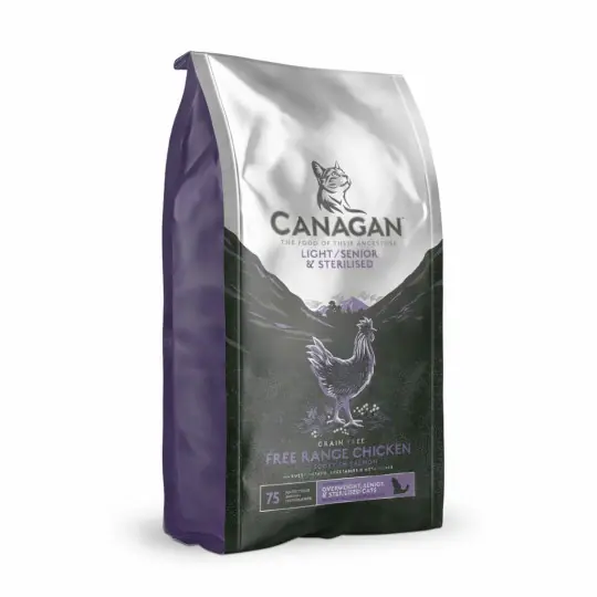 CANAGAN Light & Senior & Sterilised Kurczak - sucha karma dla kota - 4kg Rabat