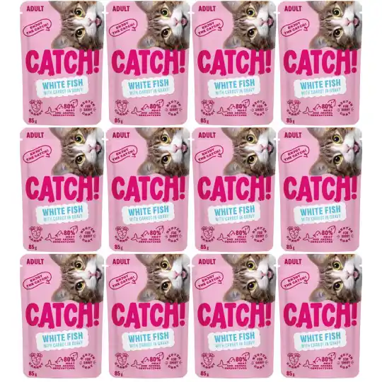 CATCH Biała ryba z marchewką w sosie - mokra karma dla kota - 12x85g Oferta
