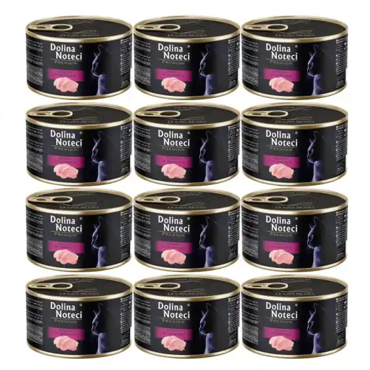 DOLINA NOTECI Premium Bogata w indyka - mokra karma dla kota - 12x185g Bezpieczna płatność
