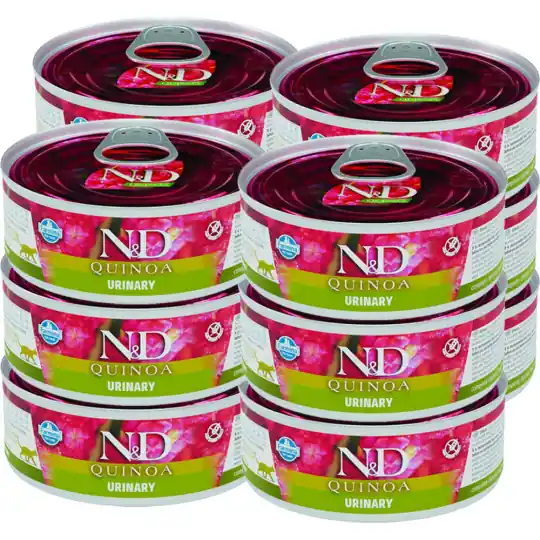 FARMINA N&D CAT Quinoa Urinary Adult - mokra karma dla kota - 12x80g Taniej