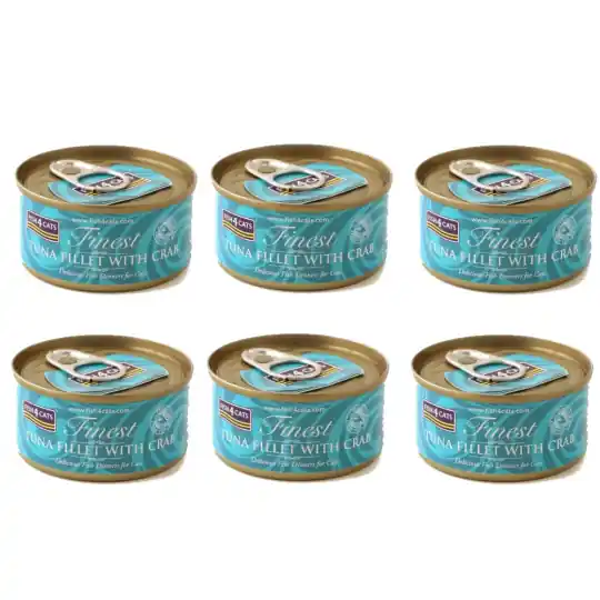 Nowy FISH4CATS Filet tuńczyka z krabem - mokra karma dla kota - 6x70g