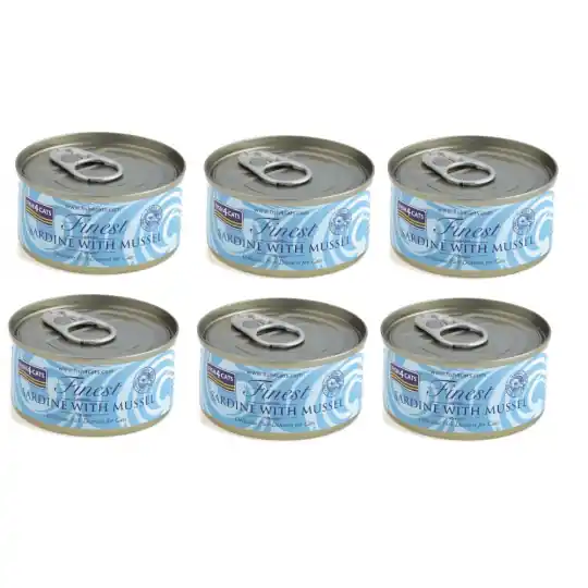 FISH4CATS Sardynka z omułkiem zielonowargowym - mokra karma dla kota - 6x70g Wyprzedaż