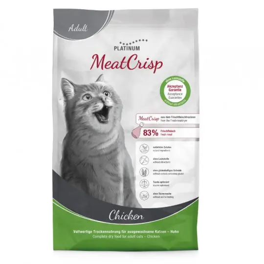 PLATINUM MeatCrisp Adult Chicken - sucha karma dla kota - 3kg Super okazja