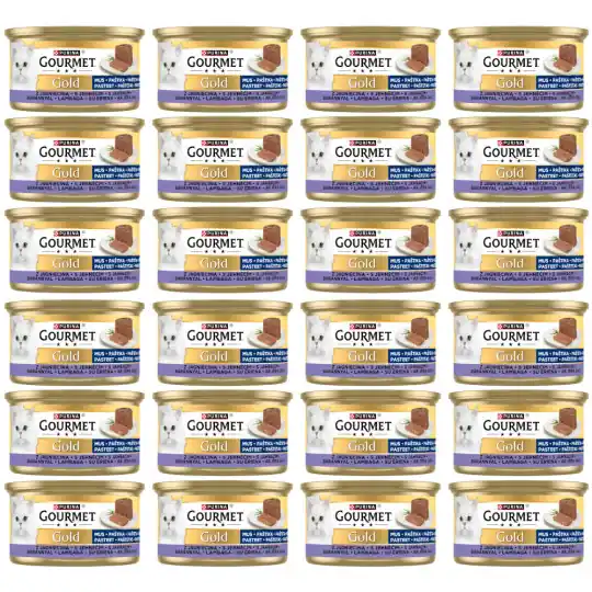 Kup online PURINA Gourmet Gold Mus z jagnięciną - mokra karma dla kota - 24x85g