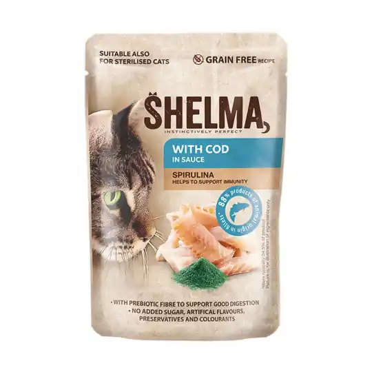 SHELMA z dorszem w sosie - mokra karma dla kota - 85g Nie przegap
