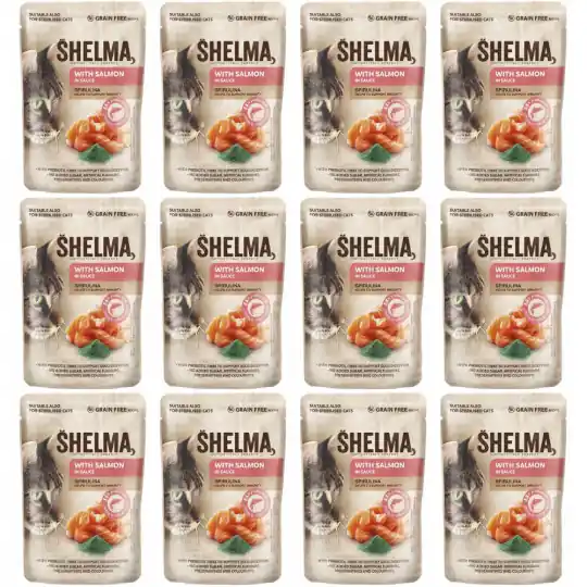 Kup online SHELMA z łososiem w sosie - mokra karma dla kota - 12x85g