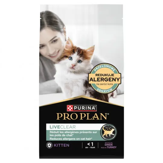 Szybka dostawa PURINA Pro Plan LiveClear Dla Kociąt Bogata w indyka - sucha karma dla kota - 1,4kg