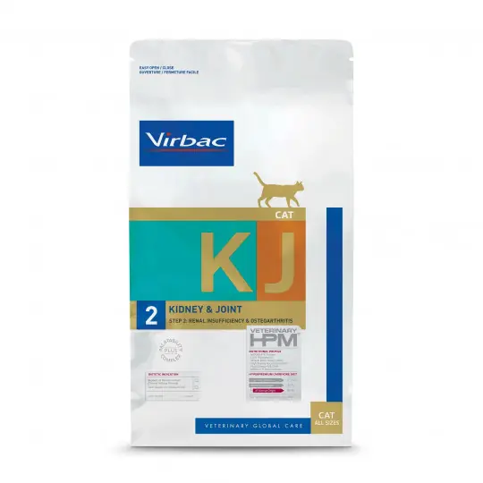 VIRBAC KJ2 Kidney & Joint Dla kotów z chorobą nerek - sucha karma dla kota - 3kg Nowy