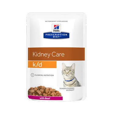 HILLS PRESCRIPTION DIET FELINE KIDNEY CARE K/D MOKRA KARMA DLA KOTA z wołowiną w sosie Oferta czasowa