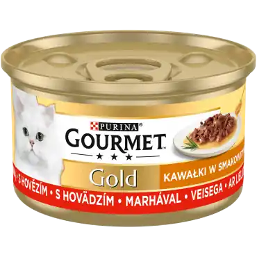 Nie przegap GOURMET GOLD SAUCE DELIGHTS MOKRA KARMA DLA KOTA z wołowiną