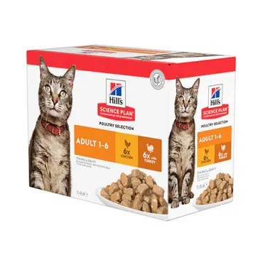 Ostatnia szansa HILLS SCIENCE PLAN FELINE SASZETKI DLA KOTÓW z kurczakiem i z indykiem