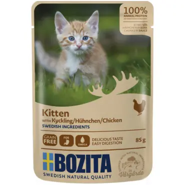 Cena promocyjna BOZITA KITTEN KARMA DLA KOCIĄT saszetki z kurczakiem w sosie