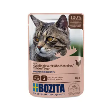 Oferta BOZITA KARMA DLA KOTA saszetki z wątróbką z kurczaka w galaretce
