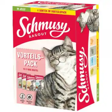 Nie przegap SCHMUSY RAGOUT KARMA DLA KOTA - MULTIBOX KURCZAK ,INDYK, TUŃCZYK, KRÓLIK W GALARETCE