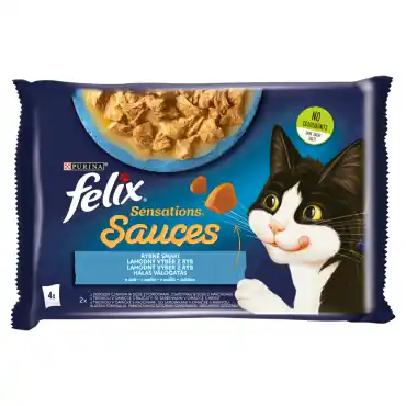FELIX SENSATION KARMA DLA KOTA RYBNE SMAKI W SOSIE z dorszem i sardynką Kup teraz
