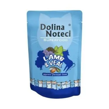 Obniżka ceny DOLINA NOTECI SUPERFOOD JAGNIĘCINA I CIELĘCINA saszetka dla kota