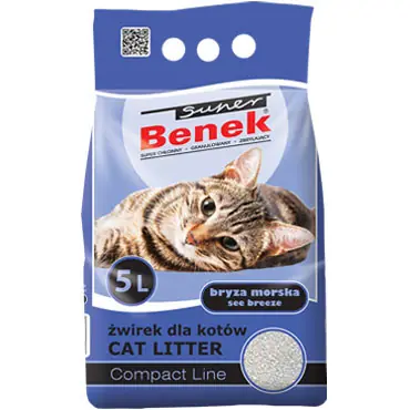 Oferta SUPER BENEK COMPACT BRYZA MORSKA - ŻWIREK BENTONITOWY DLA KOTA