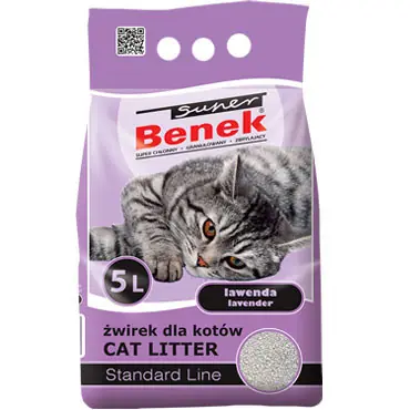 Tylko dziś SUPER BENEK LAWENDA - ŻWIREK BENTONITOWY DLA KOTA