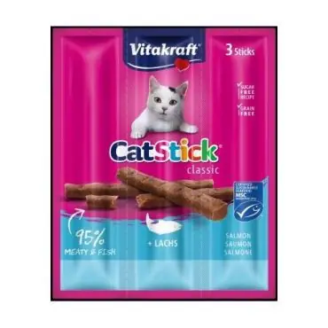 Sprawdź teraz VITAKRAFT CAT STICK MINI KABANOSY DLA KOTA z łososiem i pstrągiem