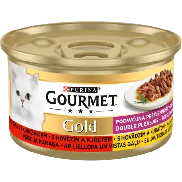 Obniżka ceny GOURMET GOLD MOKRA KARMA DLA KOTA z wołowiną i kurczakiem