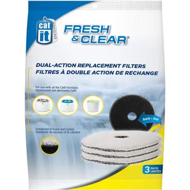 CATIT DESIGN FRESH/CLEAR FILTR WYMIENNY DO FONTANNY DLA PSA I KOTA węglowy do 2l Nie przegap