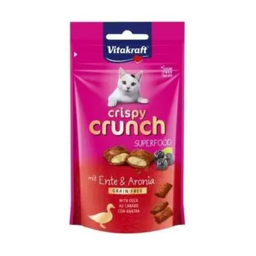 Darmowy zwrot VITAKRAFT CAT CRISPY CRUNCH SUPERFOOD DLA KOTA z kaczką i aronią