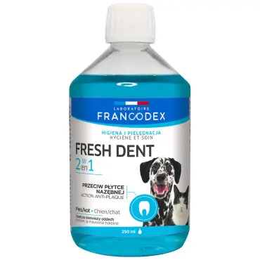 Nowy FRANCODEX FRESH DENT PŁYN DO HIGIENY JAMY USTNEJ PSA I KOTA