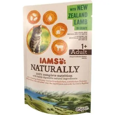 IAMS CAT NATURALLY MOKRA KARMA DLA KOTA - z jagnięciną nowozelandzką Szybka dostawa