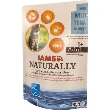 IAMS CAT NATURALLY MOKRA KARMA DLA KOTA - z tuńczykiem Popularny