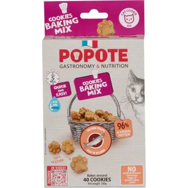 Hit sprzedaży POPOTE MIESZANKA DO PIECZENIA CIASTEK DLA KOTA z łososiem