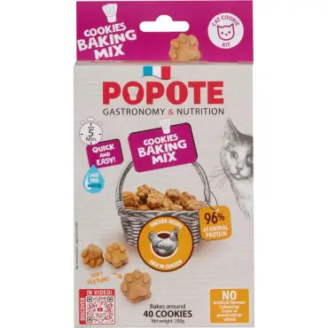 Sprawdź teraz POPOTE MIESZANKA DO PIECZENIA CIASTEK DLA KOTA z kurczakiem