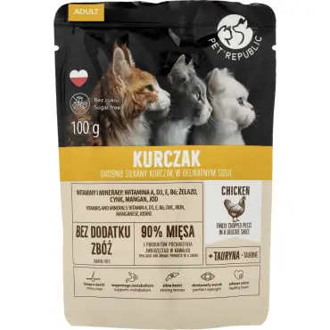 PET REPUBLIC MOKRA KARMA DLA KOTA z kurczakiem Hit sprzedaży